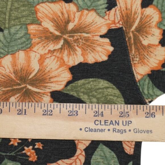 Tommy Bahama XL Silk Cotton Blend Polo Shirt Black Tropical Floral Palm Tree - Picture 6 of 6